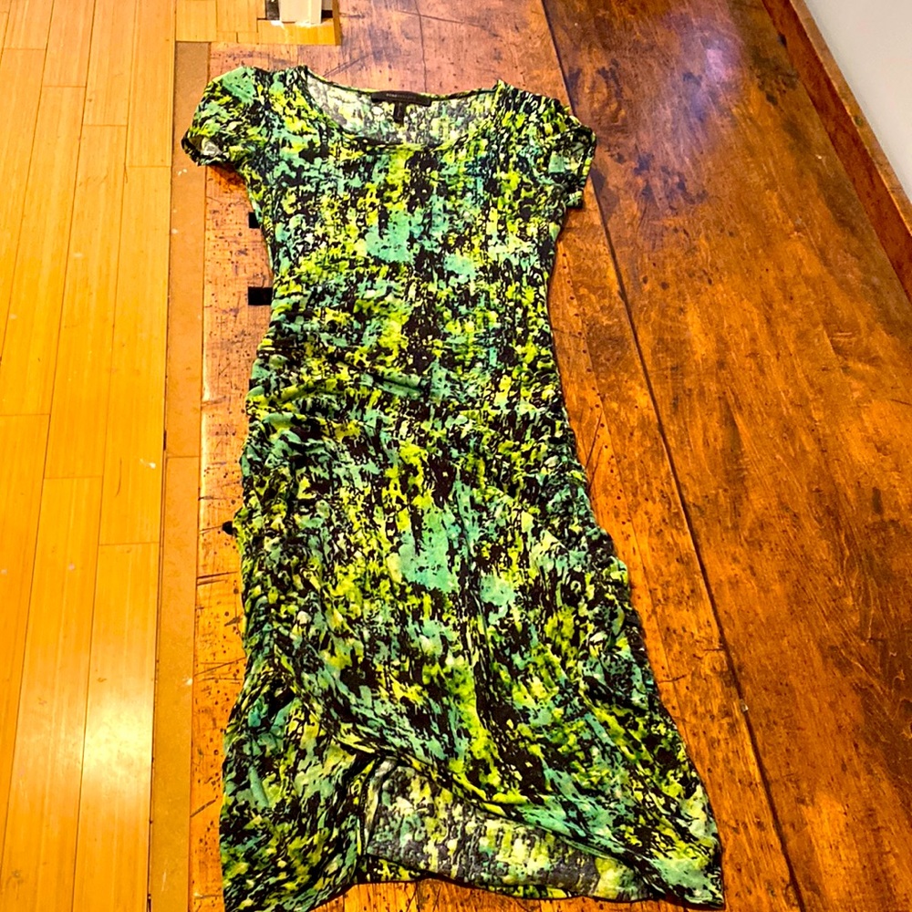 Green and black BCBG dress
